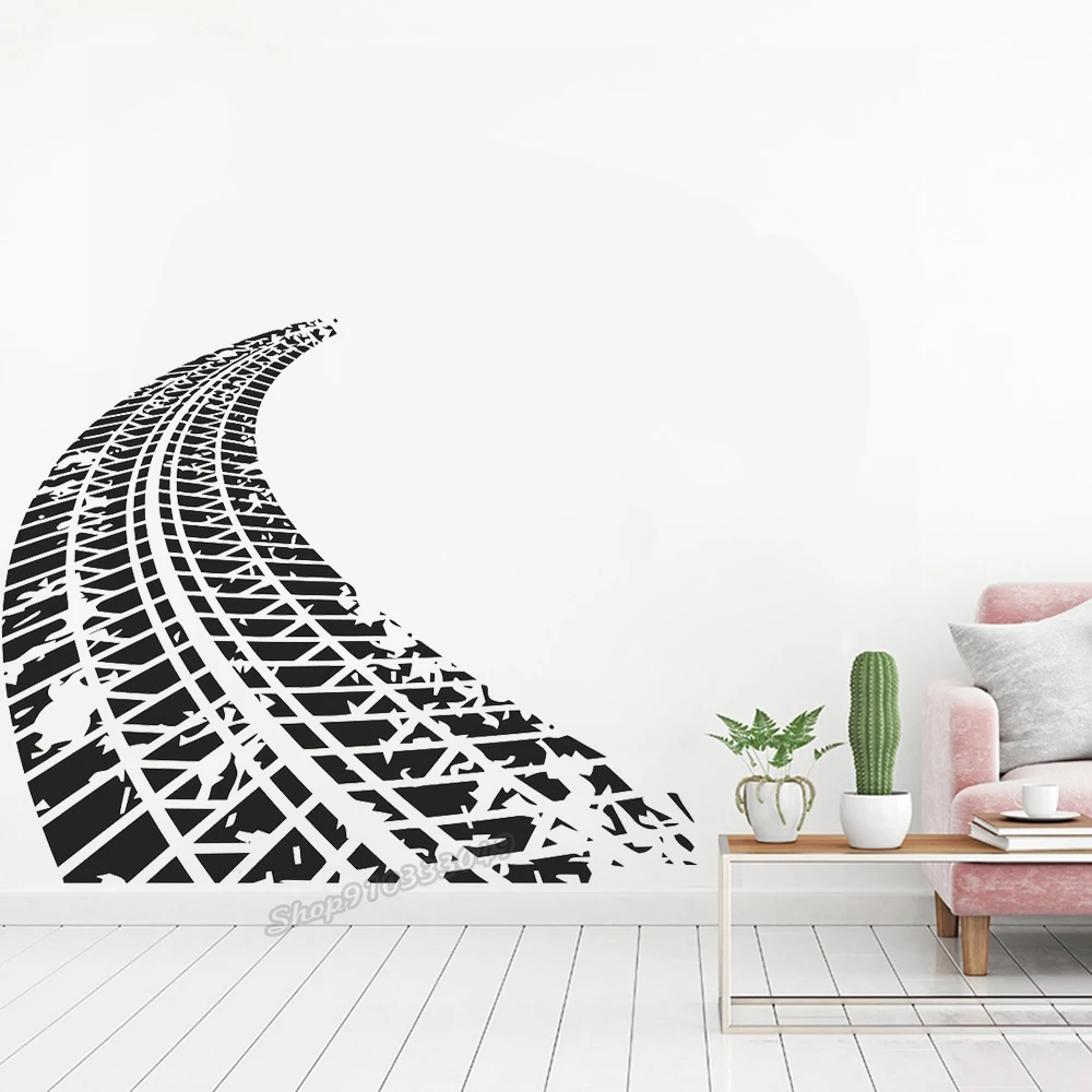 Blister Plaster Sport - Tire Tracks Wall Decal Race Car