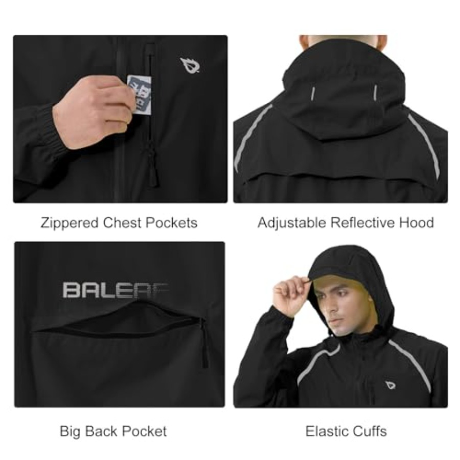 Men's Rain Jacket Waterproof W - مراجعة Running Gear For Rain وسعره