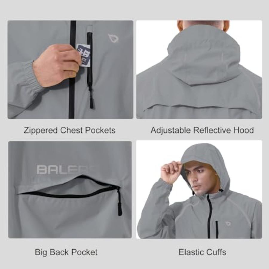 Men's Rain Jacket Waterproof W - مراجعة Running Gear For Rain وسعره