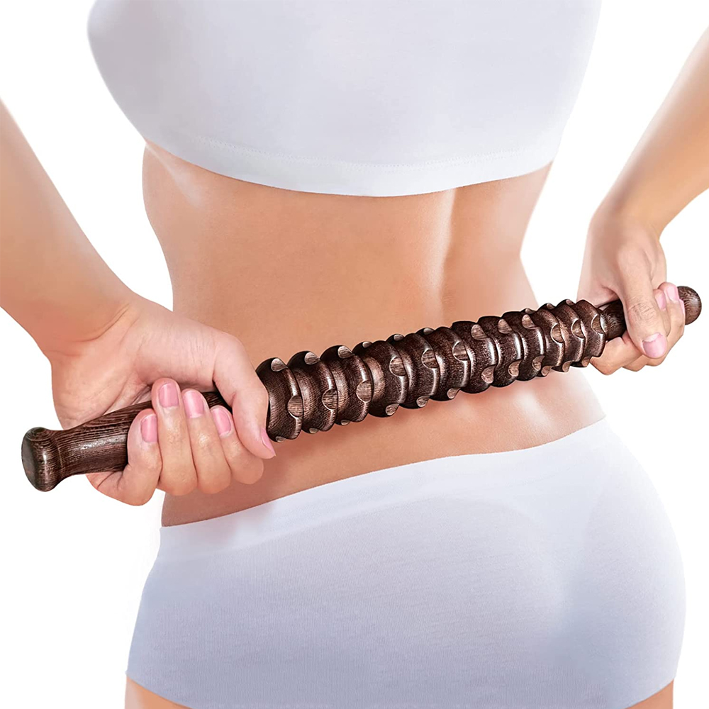 Manual Massager Wooden Handhel - مراجعة Muscle Roller Stick وسعره
