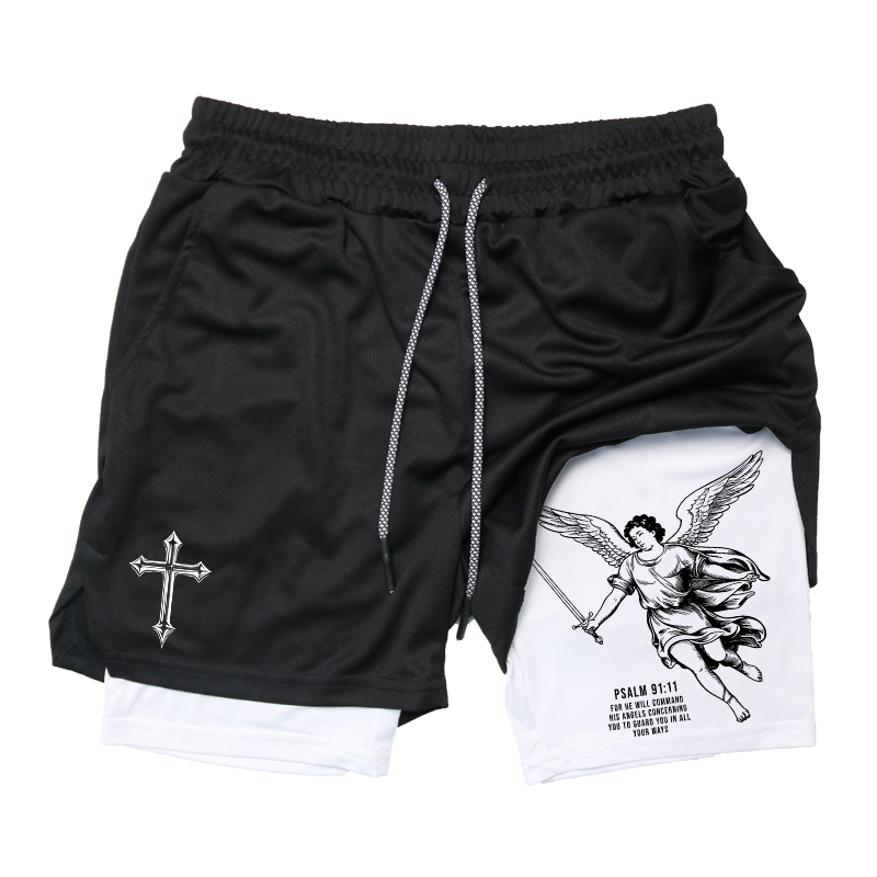 Angel Cross Graphic 2 in 1 Wor - مراجعة Running Gear For Men وسعره