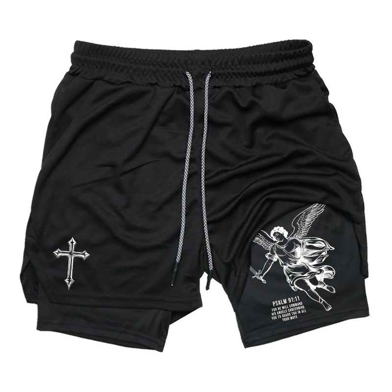 Angel Cross Graphic 2 in 1 Wor - مراجعة Running Gear For Men وسعره