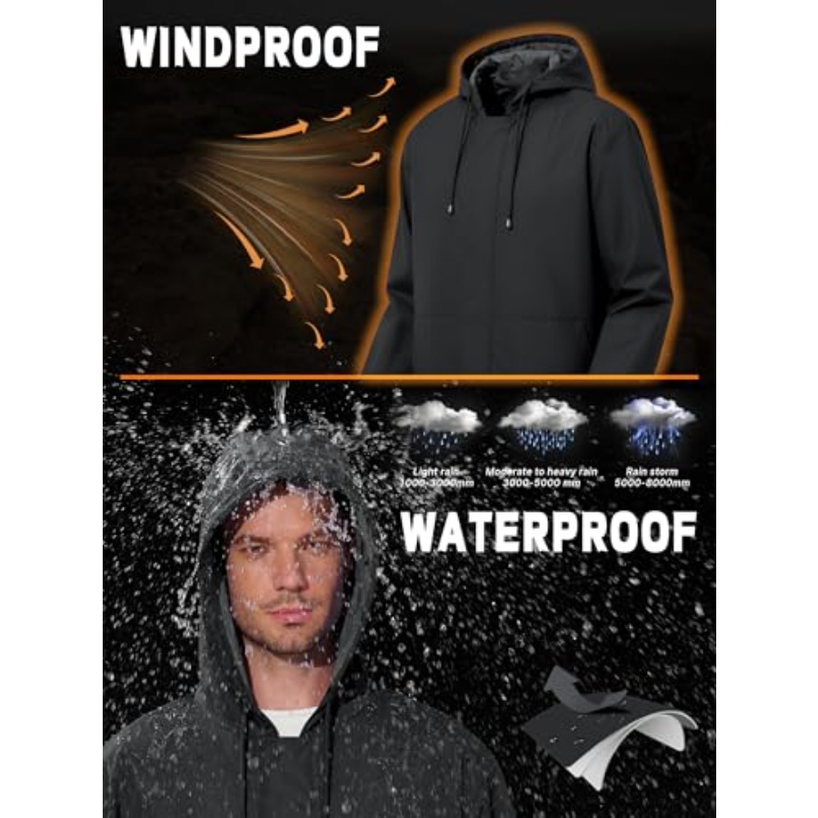 UIQUR Men's Rain Jacket Waterp - مراجعة Running Gear For Rain وسعره