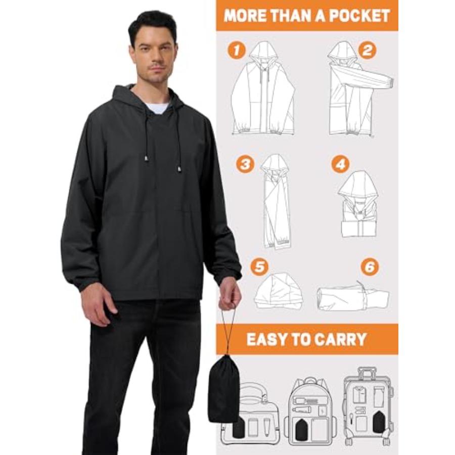 UIQUR Men's Rain Jacket Waterp - مراجعة Running Gear For Rain وسعره