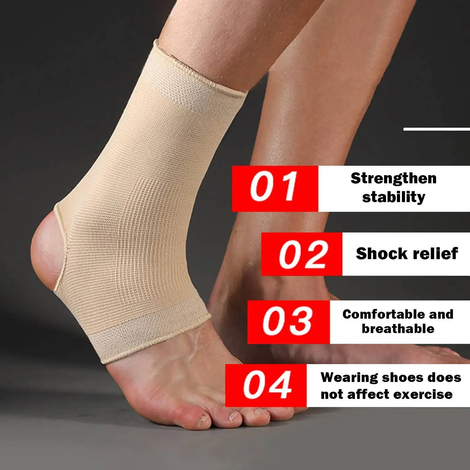 1pc Skin Color Sports Ankle Su - مراجعة Running Gear For وسعره