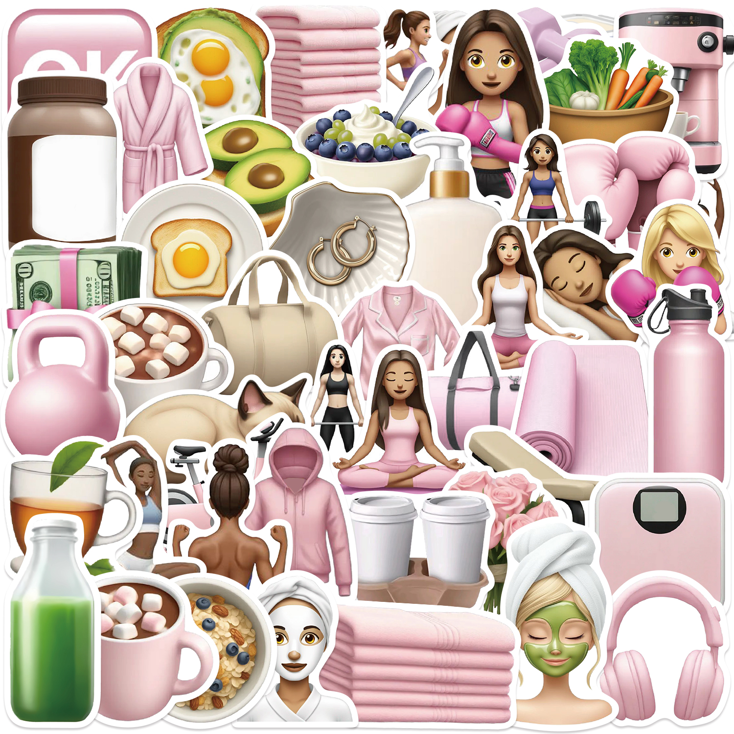 50PCS Cool GYM Girl Stickers S - مراجعة Blister Plaster Sport وسعره