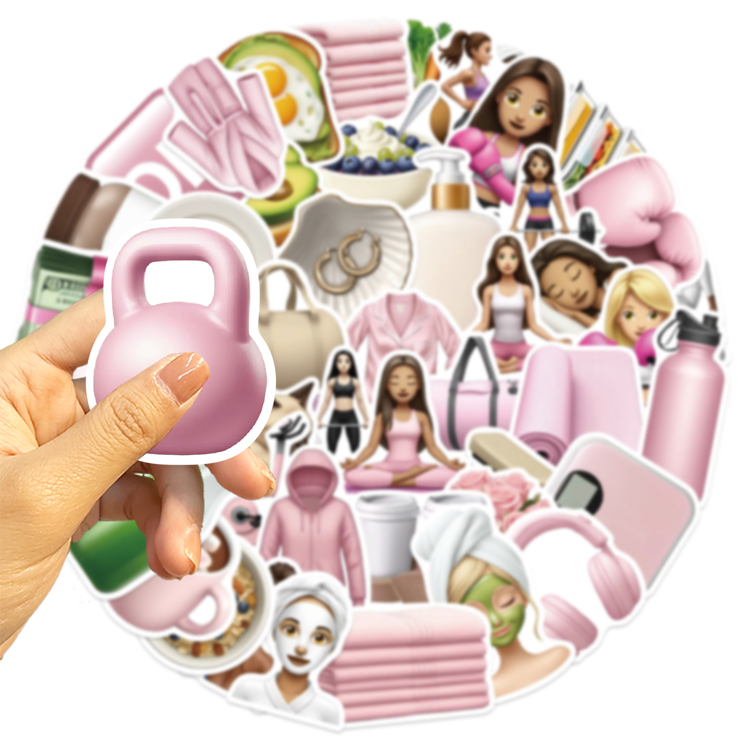 50PCS Cool GYM Girl Stickers S - مراجعة Blister Plaster Sport وسعره