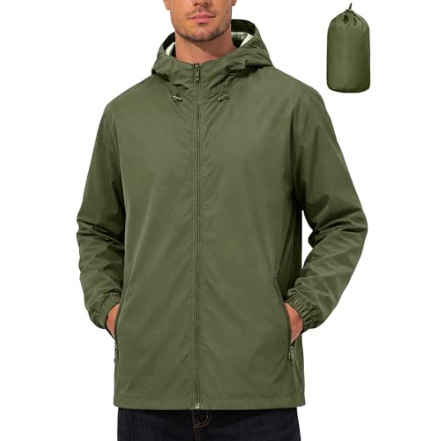 UIQUR Mens Rain Jacket Lightwe - مراجعة Running Gear For Rain وسعره