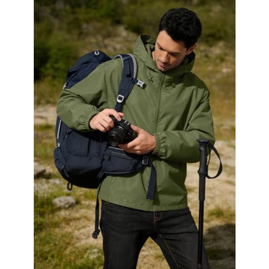 UIQUR Mens Rain Jacket Lightwe - مراجعة Running Gear For Rain وسعره
