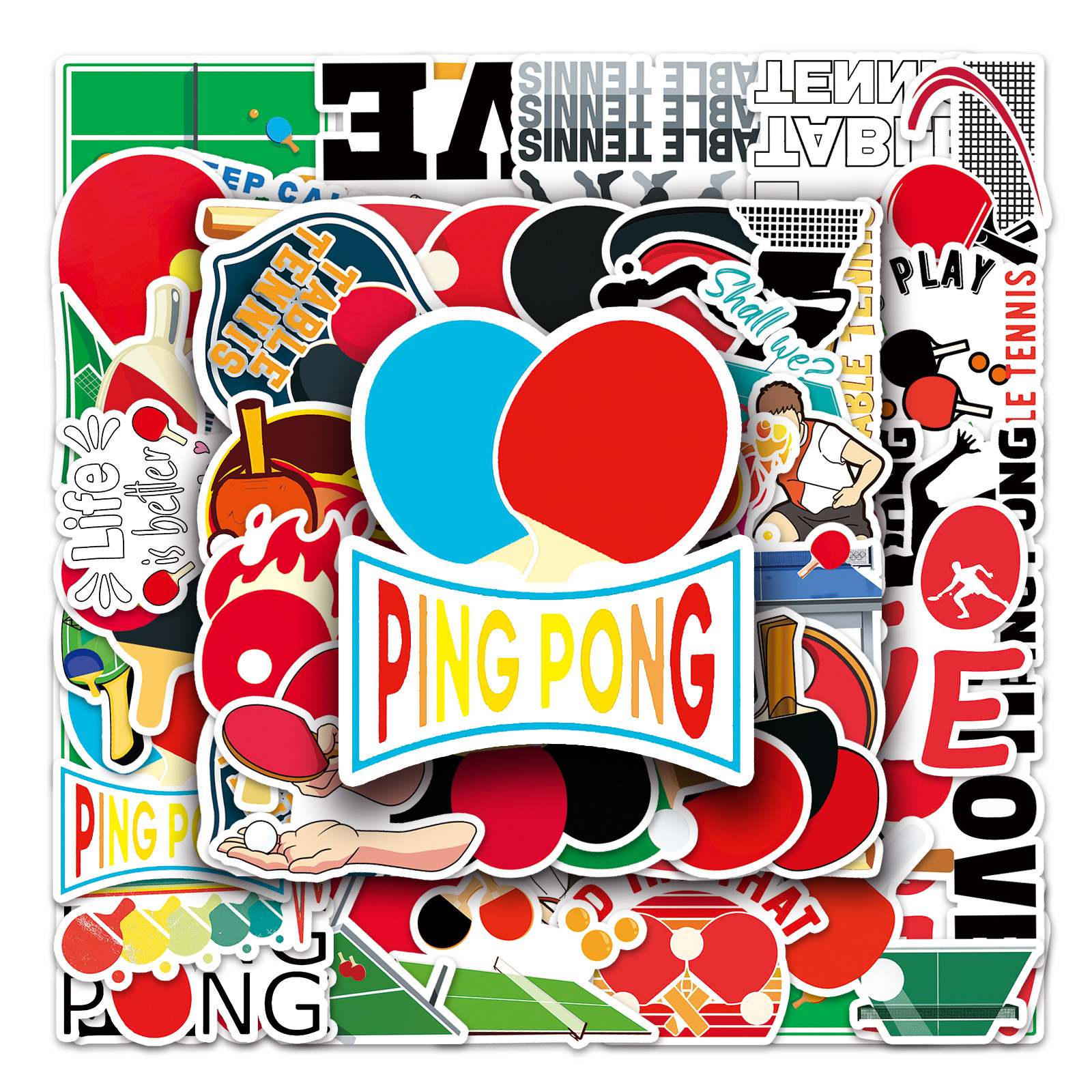 10/50PCS Table Tennis Graffiti - مراجعة Blister Plaster Sport وسعره