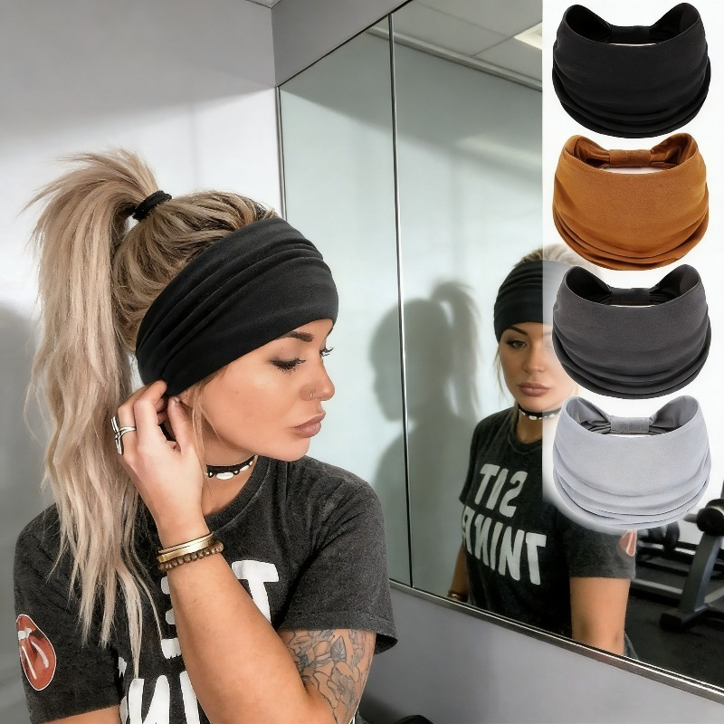 Women Solid Color Wide Sports  - مراجعة Running Gear Essentials وسعره